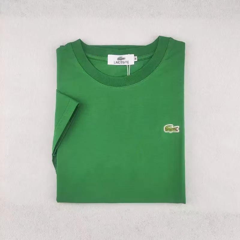 2025 Popular Embroidered Fish Logo Cross-Border Summer Men's Thin Short-Sleeved Round Neck Loose T-Shirt Casual Short-Sleeved