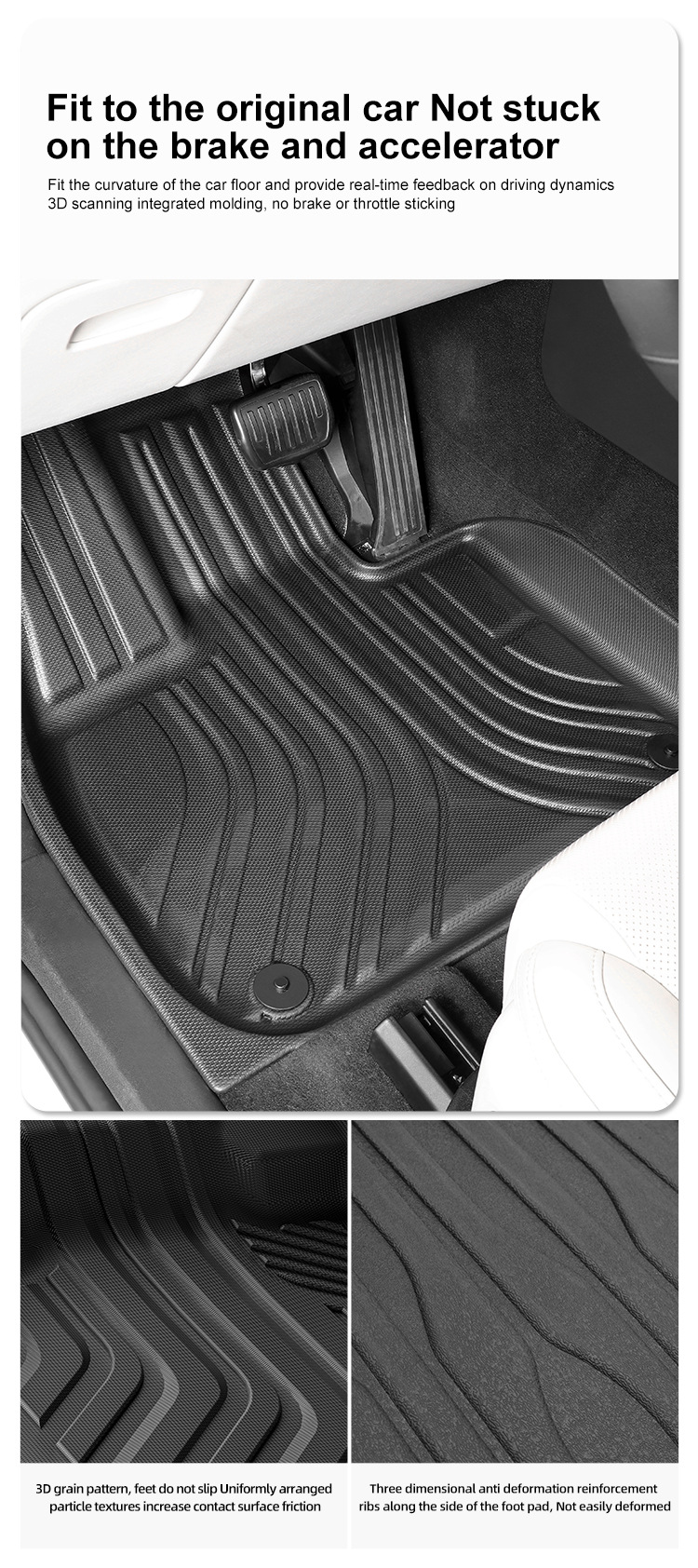 Suitable for 15-26 Models of Ford F150 Car Floor Mats, Waterproof and Dirt-Resistant, Special Tpe Floor Mats for the Rear Compartment