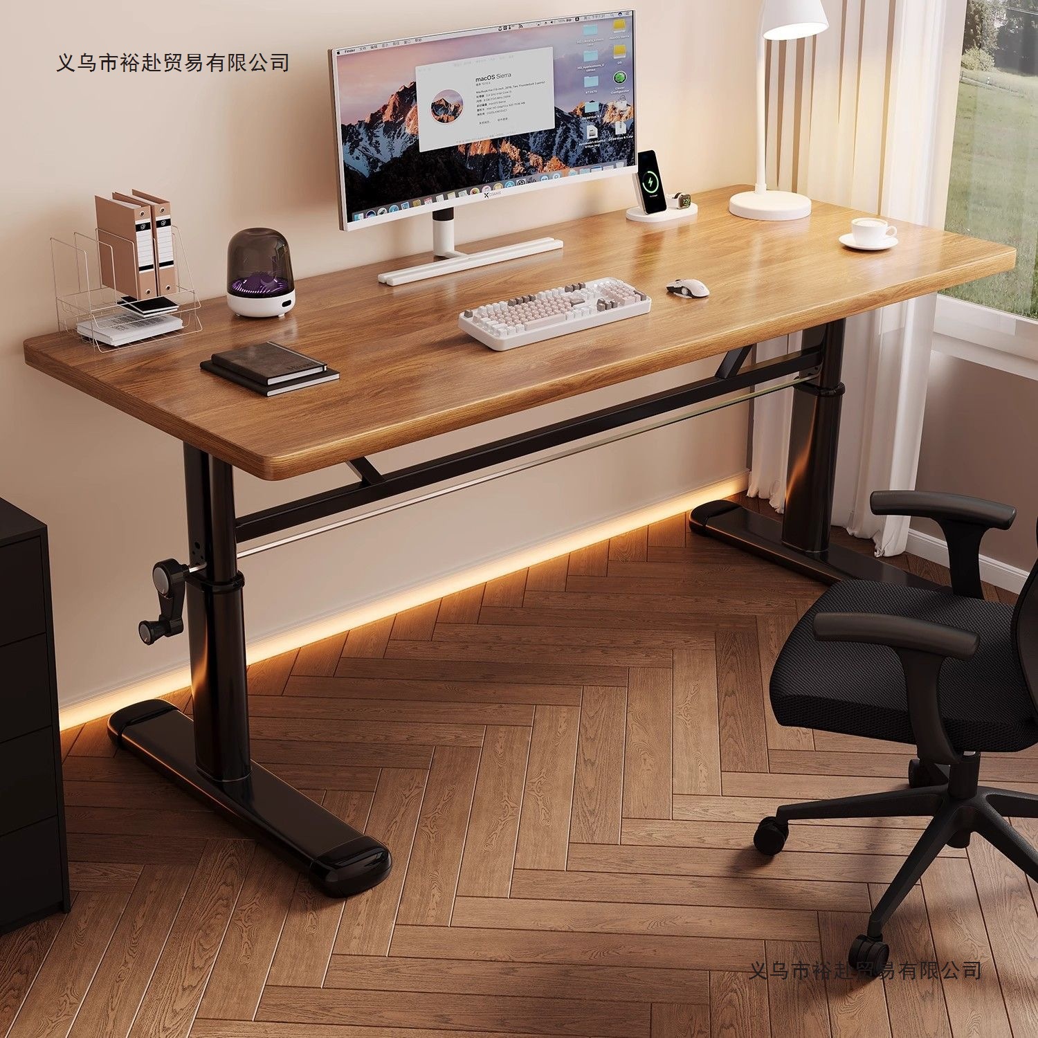 2025 New Computer Desk Hand-Operated Lifting E-Sports Table Student Desk Home Learning Writing Office Workbench