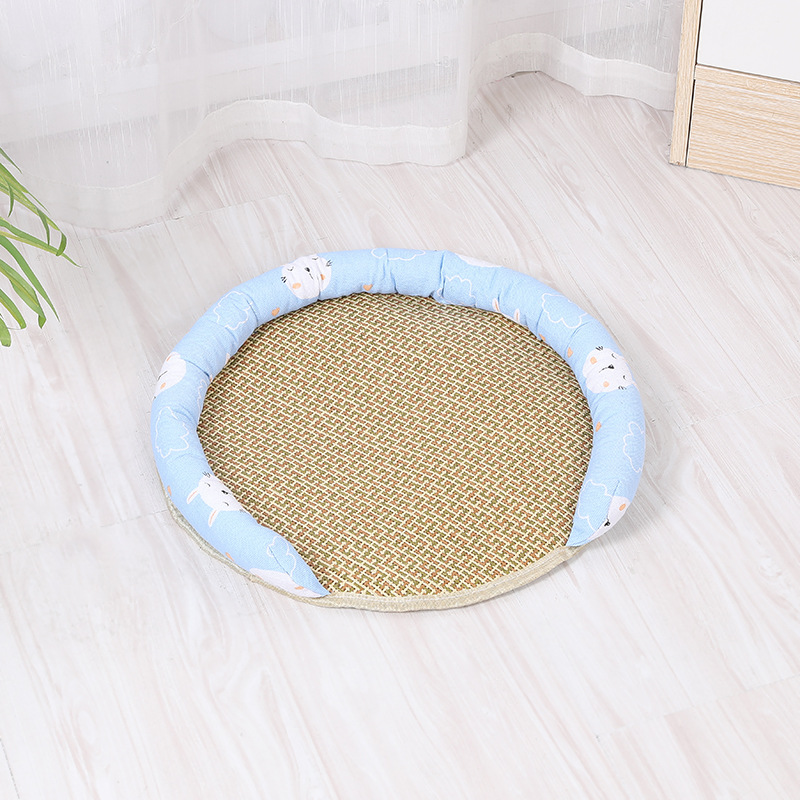 Nido redondo de seda de hielo de verano, nido para mascotas, nido para gatos, mascota, alfombra de hielo para mascotas, nido para perros, nido fresco, fábrica de suministros para mascotas al por mayor