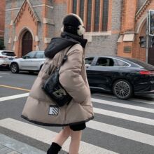 2025冬季新款时尚加厚羽绒服女大码宽松胖mm休闲中长款冬装外套潮