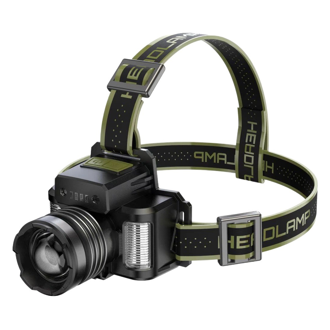 Noviembre nuevo faro de inducción láser blanco lámpara de minero de largo alcance recargable montado en la cabeza faro de advertencia de iluminación exterior largo continuado