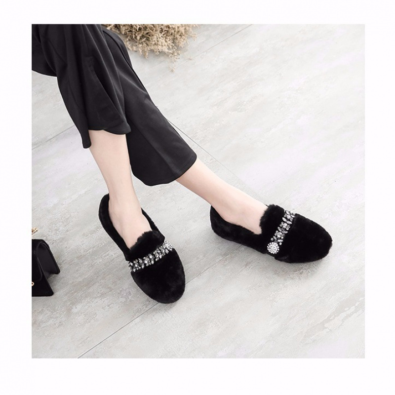 Comfortable winter suede keep warm casual footwear flat