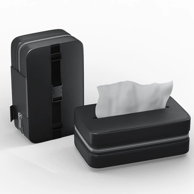 Box Car Leather Tissue Box: Car tissue box/set