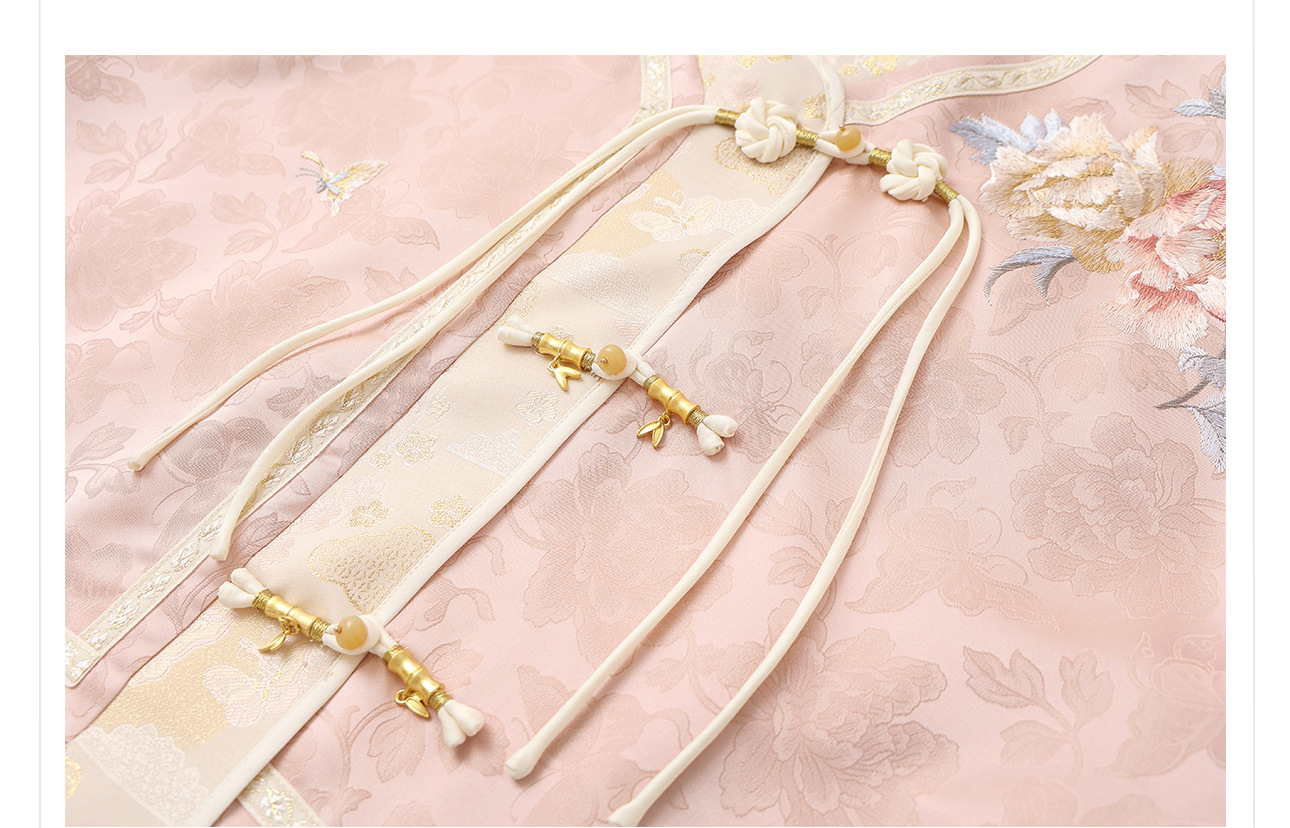 Áo khoác dáng rộng thêu họa tiết nặng phong cách Trung Quốc mới N2083 — Hồng củ sen chi tiết 19