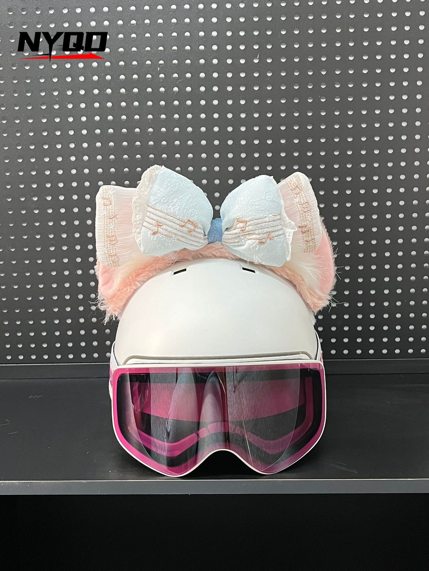 Ski Helmet Decoration Cartoon Plush Bunny Ears Stickers Motorcycle Electric Vehicle Full Helmet Accessories
