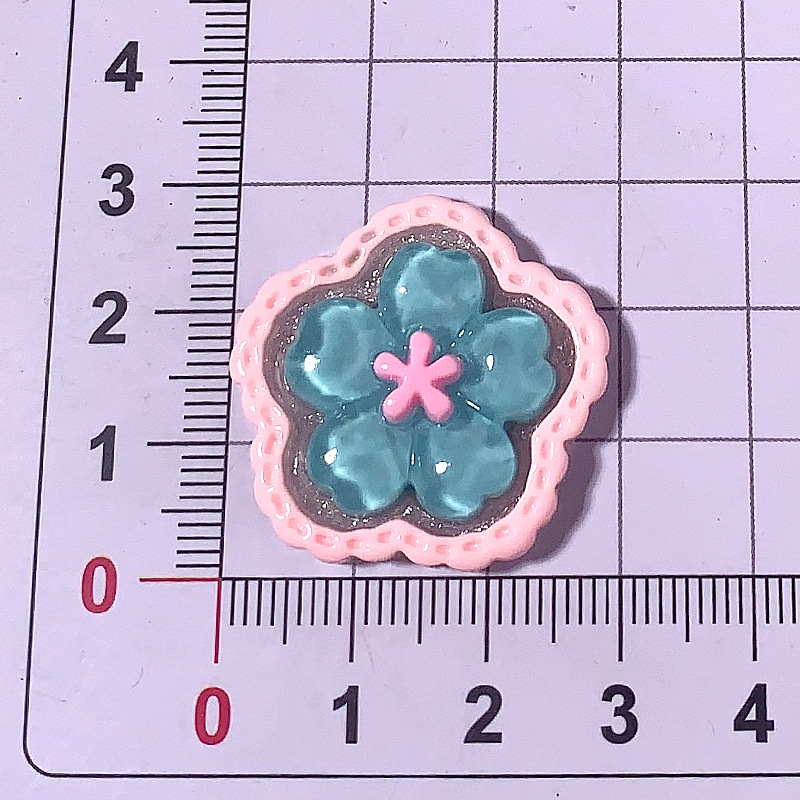 Doble capa de brillo fino accesorios de resina de flor pequeña caja de teléfono celular crema pegamento DIY cabello cabeza cuerda taza de agua material colgante hebilla de zapatos