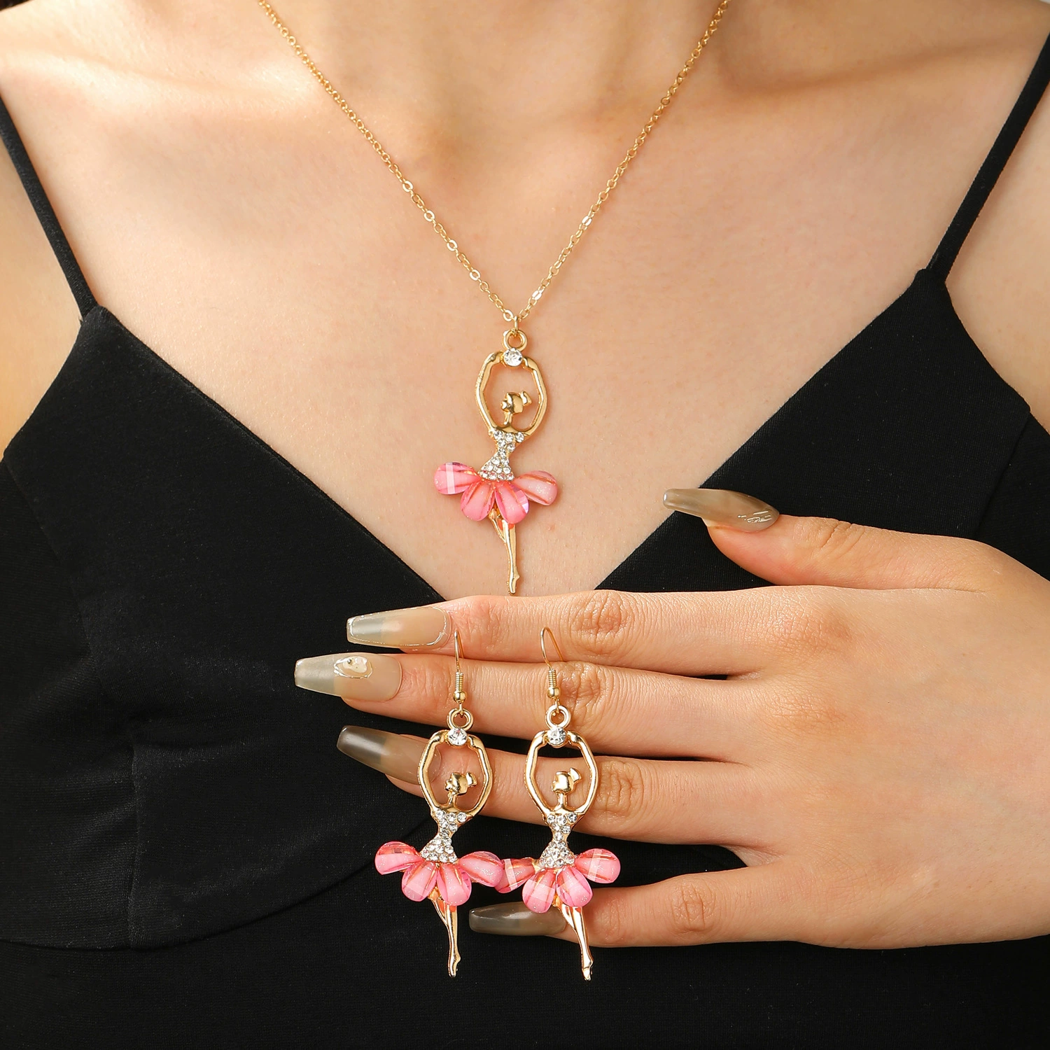 Fashionable dancing multicoloured necklace, pendant, wholesale
