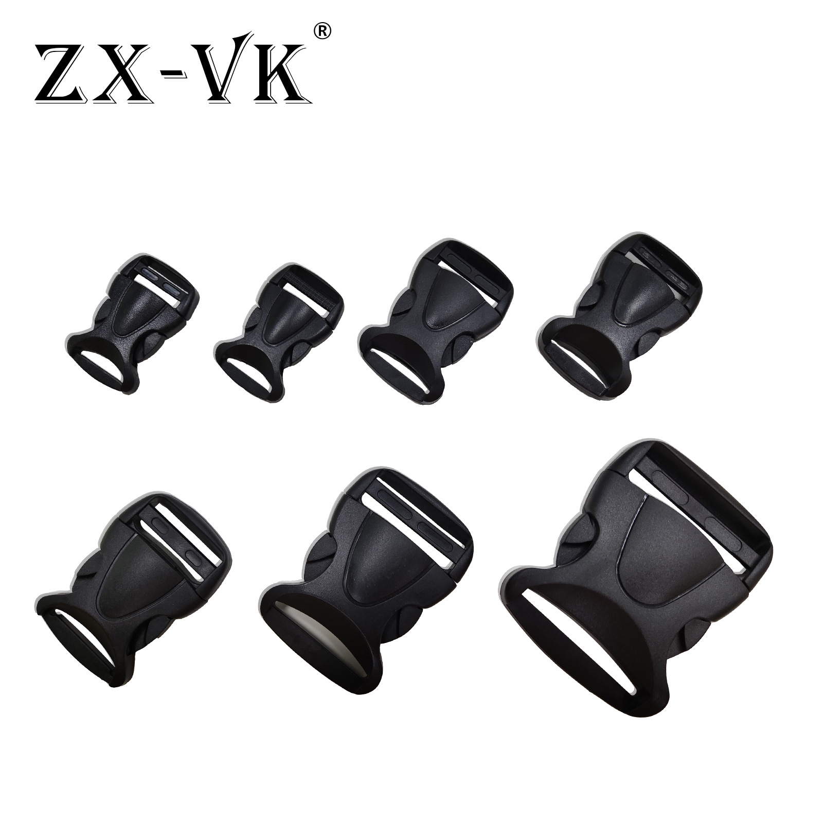 Zhengxin hebilla de plástico de alta calidad hebilla bolsa accesorios bolsa ajuste hebilla POM material negro hebilla image 3