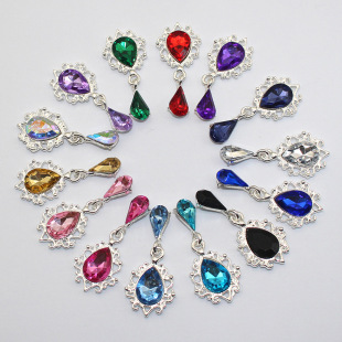 Cross-border alloy zircon pendant brooch hair accessories materials handmade semi-finished clothing accessories wholesale