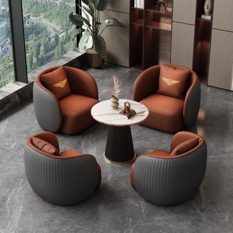 Oficina de ventas para negociar sofá lujoso moderno salón de belleza de alta calidad sala de estar de recepción casual mesas y sillas combinación