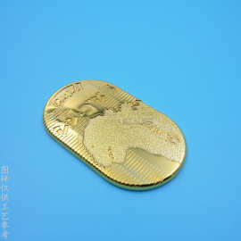 工厂定制影视周边道具硬币哥斯拉怪兽镀金币锌合金饰品收藏纪念币