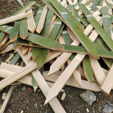 竹篱笆工地放样竹片桩测量毛竹片桩片竹条工程花园篱笆栅栏毛