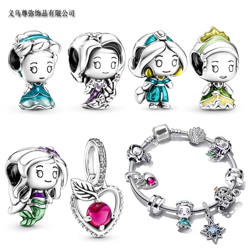 (Wholesale), cartoon beads, jewelry charm, accessory, DIY, princess style, European style