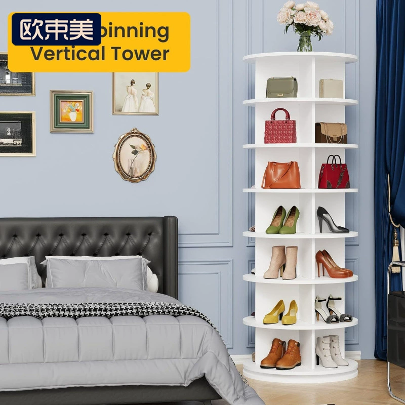 Вращающаяся многослойная полка для обуви, полка для сумок, полка для детских книг, стойка для хранения творческих книжных полок