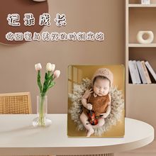 2024相框摆台宝宝照片情侣结婚证摆件儿童桌面画框个性化个性定制