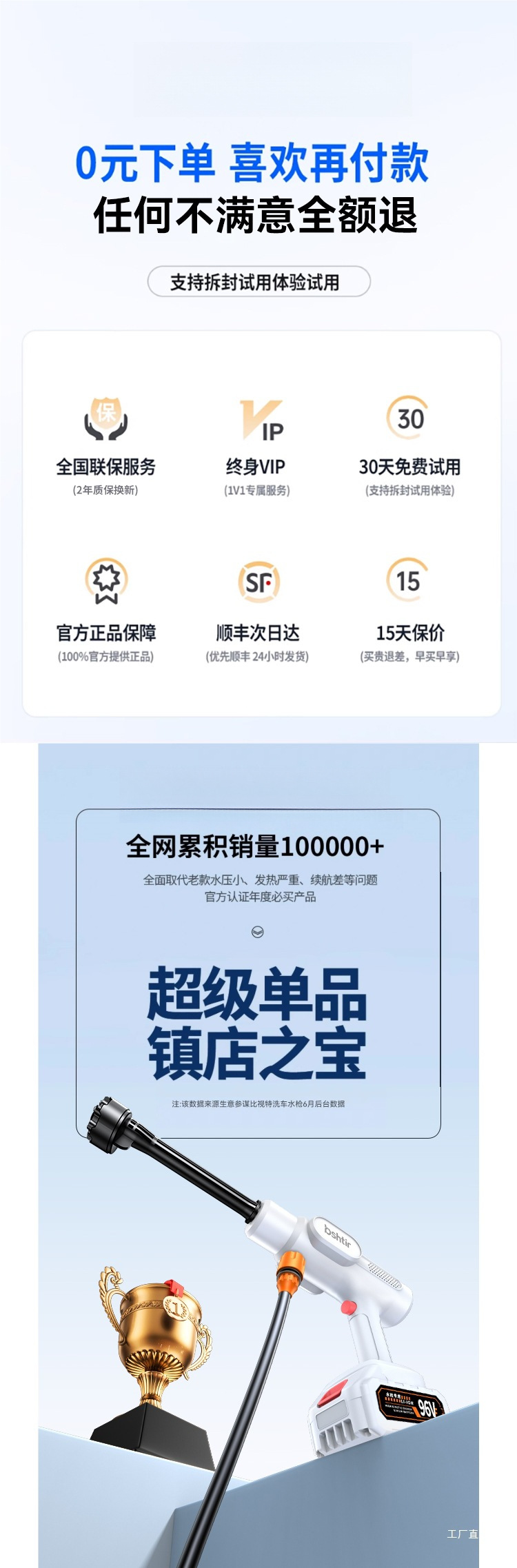 Wireless Car Washing Machine High-Pressure Water Gun Household Cleaning Artifact Powerful Supercharged High-Power Rechargeable Lithium Battery 2025 Peihui