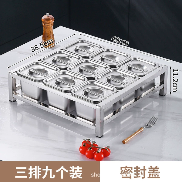 Three rows of 9 pieces [stainless steel sealing cover]