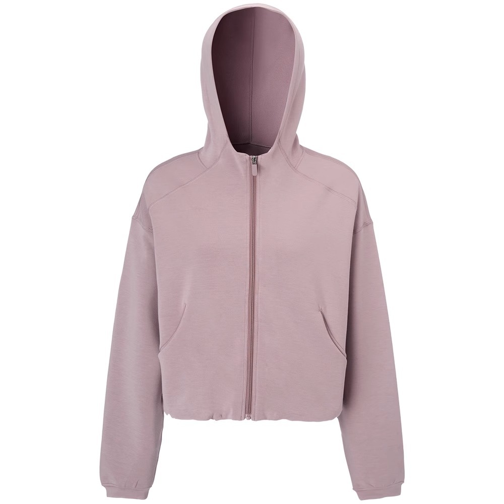 Nuevo deportivo encapuchado con cremallera cardigan suelto camiseta casual mujer versátil perezosa carrera chaqueta de entrenamiento abrigo