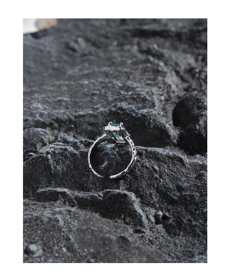 Luxurious Geometric Silver Plating Zircon Open Ring
