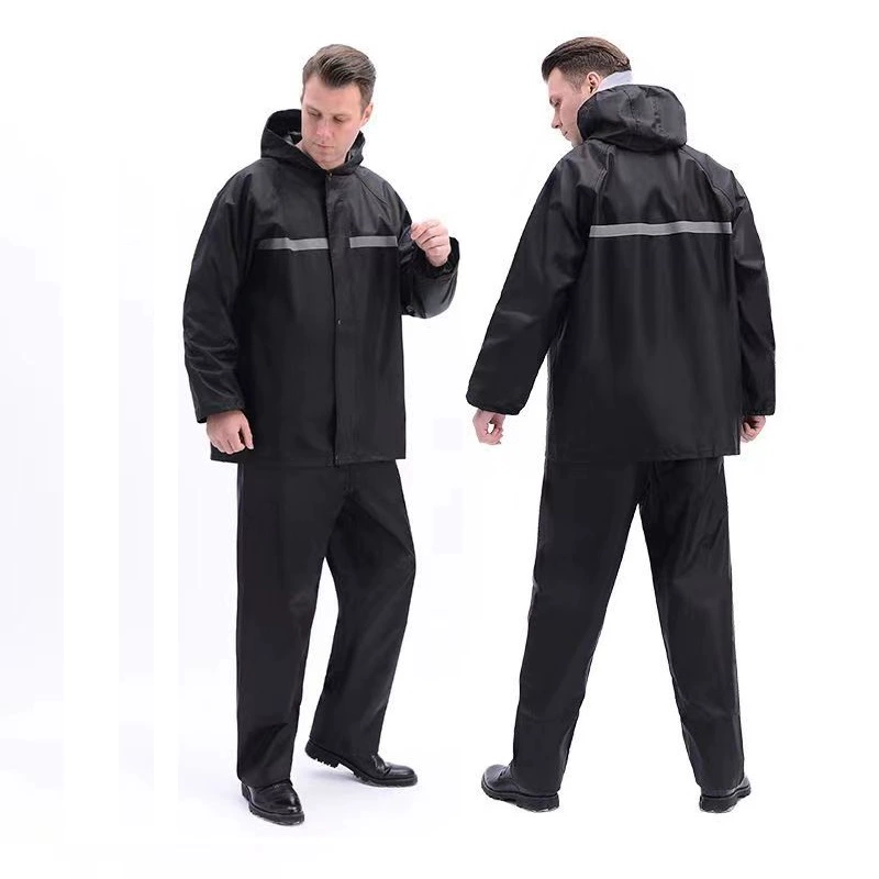 Raincoat, split trousers