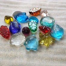 玩具寶石混合搭配玻璃珠玻璃扁珠造型石石子魚缸diy裝飾水培五彩