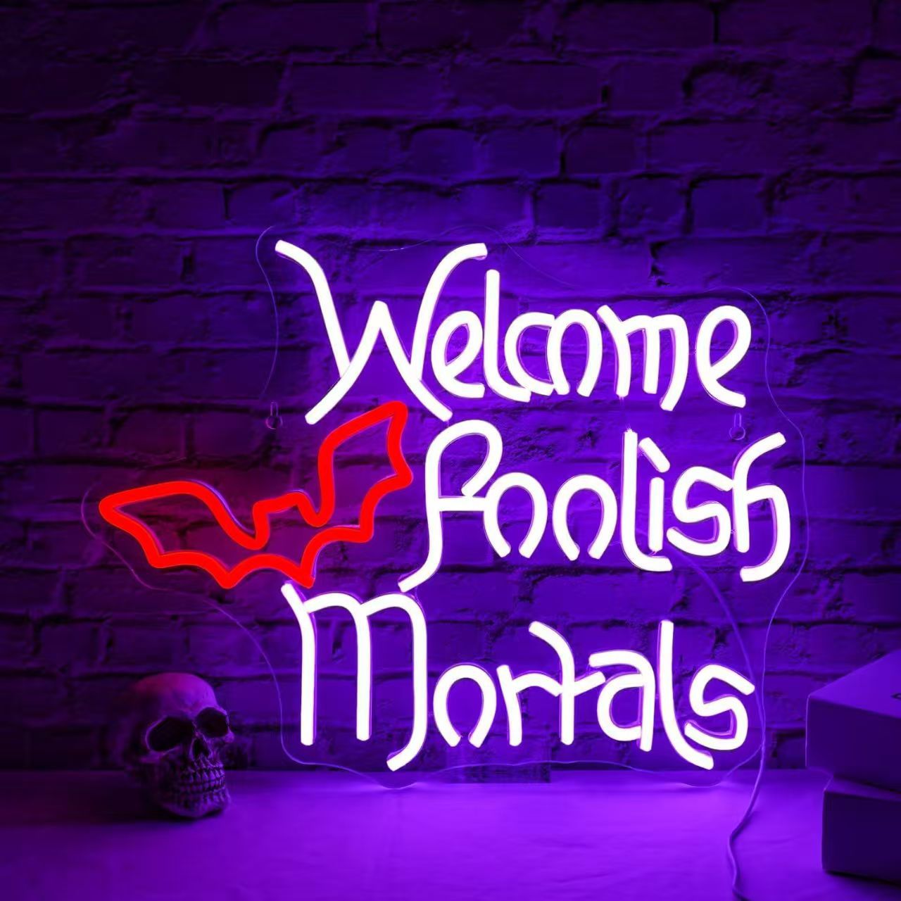 Luz de neón transfronteriza amazónica personalizada calabaza fantasma de Halloween luces decorativas happy Halloween atmósfera