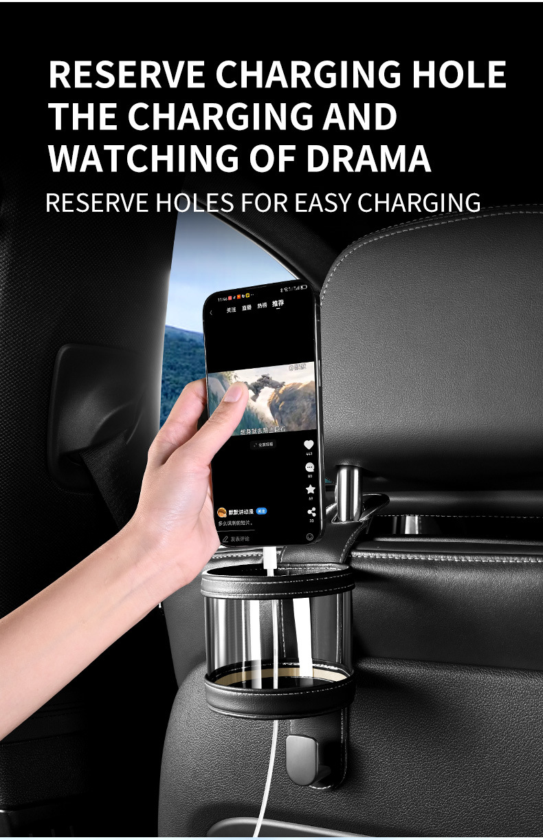 Car Hook Car Seat Back Multifunctional Water Cup Holder Car Rear Mobile Phone Storage Decoration Supplies