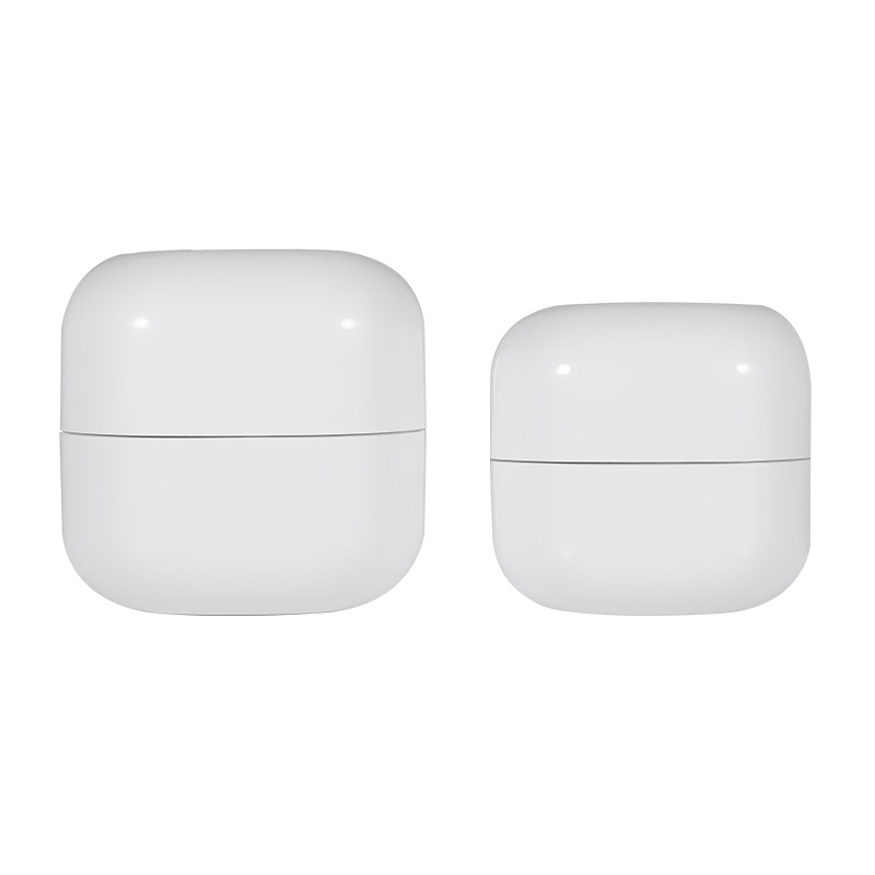 Spot botella de crema cuadrada de doble capa macaron color 5g-50g botella de crema facial para evitar la luz 10g100g máscara sub-embotellado