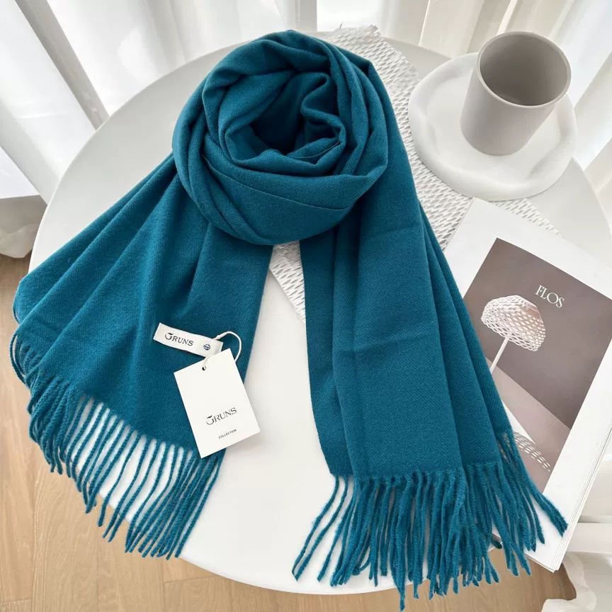Demi‑season warm cashmere scarf, universal cloak wrap, 200 cm, 250 g, many colors