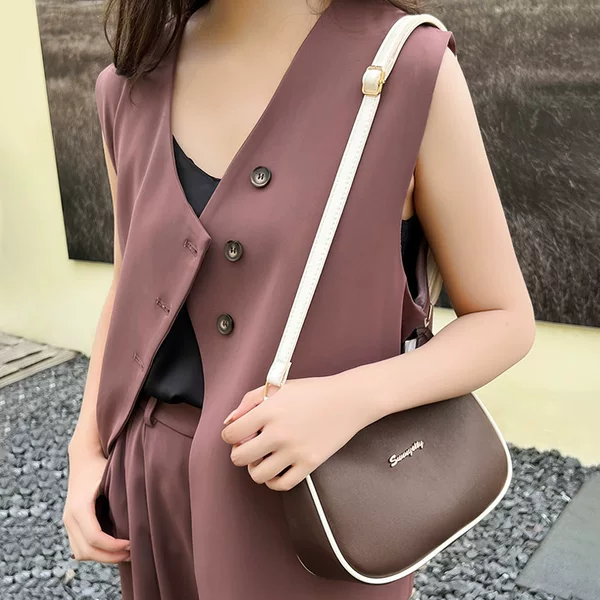 Korean-Style Single-Shoulder Saddle Underarm Bag, Fashionable Travel Bag for Women, Crossbody Bag, Single-Shoulder Crossbody Handbag, Niche Exquisite Crossbody Bag