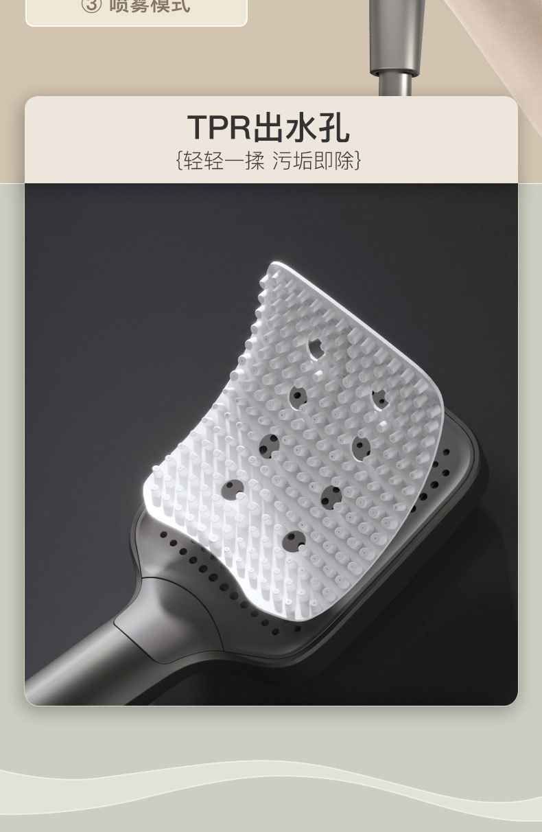 Gun gray digital display hot and cold shower head set, water-plated household brass shower head, bathroom rain booster shower head undefined