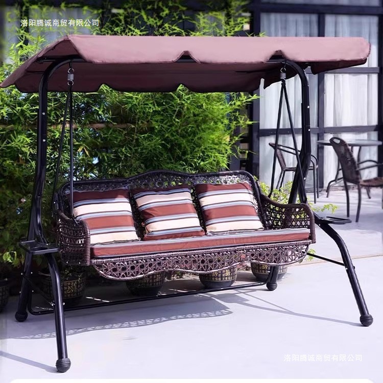Swing Outdoor Courtyard Balcony Outdoor Household Adult Hanging Basket Rattan Rocking Chair Internet Popular Swing Double Hammock Hammock Hammock
