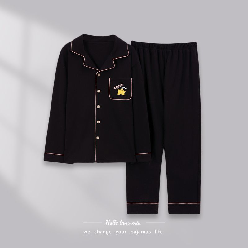 Pijamas de algodón de hombre primavera y otoño 2024 otoño y invierno de manga larga nueva ropa de hombre grande se puede usar fuera