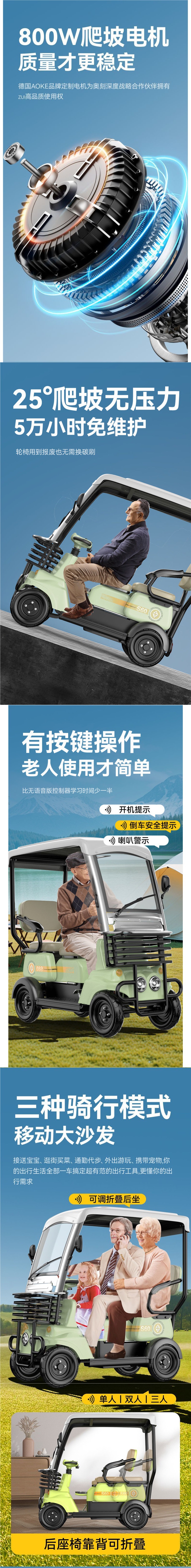 Electric Four-Wheel Vehicle for Elderly and Disabled