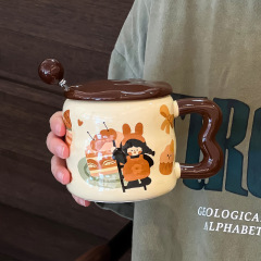 高颜値復古カップ芸術感陶磁器マグカップ誕生日プレゼント
