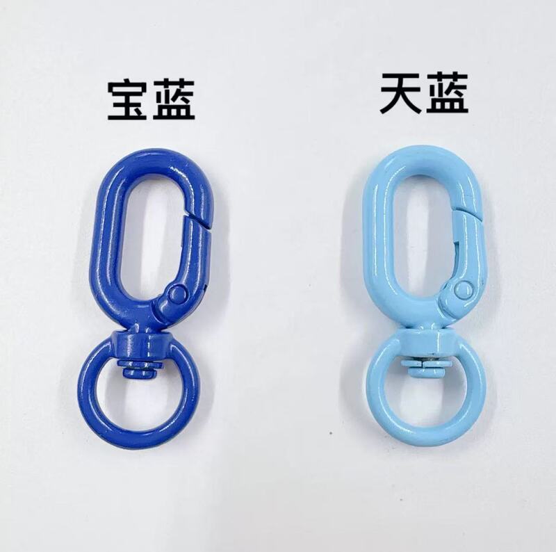 烤漆彩色弹簧扣8字圆形开口环提子弹簧圈钥匙扣DIY配件合金U型扣|undefined