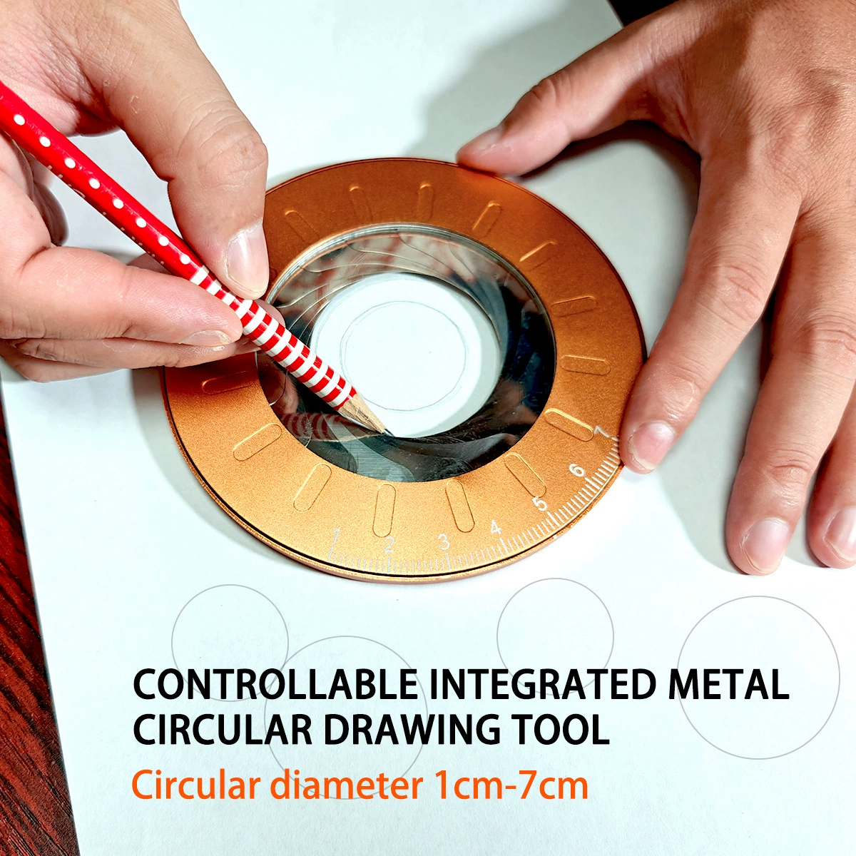 Новый компас для рисования круга линейка мульти-размер безполярного рельса размер деревообрабатывающая кожа мм-класс рисование круга вспомогательный инструмент