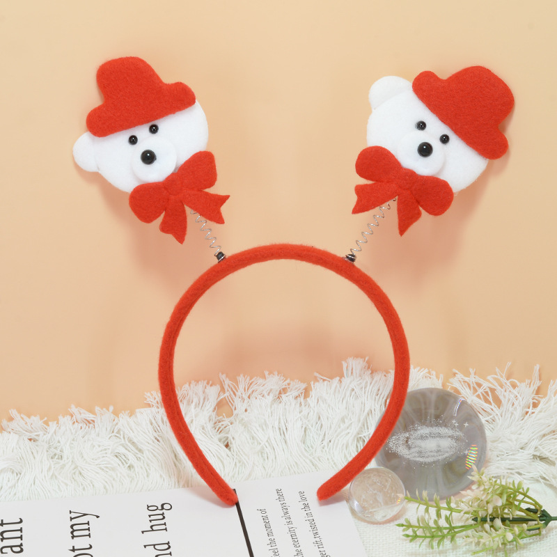 Adorable cabello de Navidad corno de ciervo cinco estrellas cabeza de banda de cabello de Navidad para niños corpos de cabello de decoración accesorios clipes de cabello