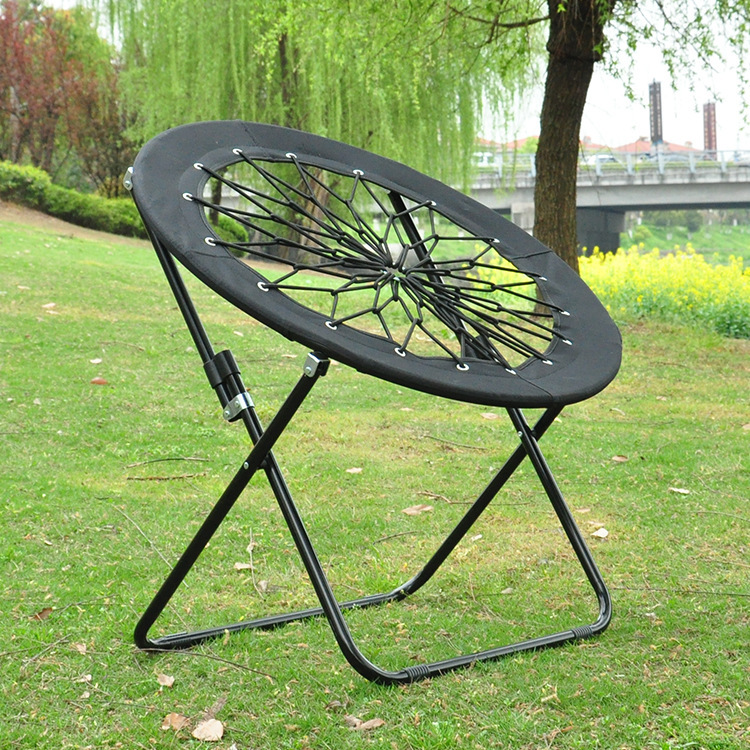 Cross-border Wholesale Outdoor Folding Seat Portable Bungee Chair Camping Sketch Spring Moon Chair Casual Fishing Chair