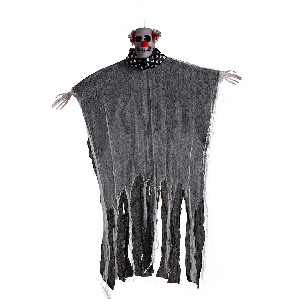 Halloween colgar fantasmas casa embrujada fiesta patio decoración de la habitación accesorios Clown Gasa colgar fantasmas al por mayor