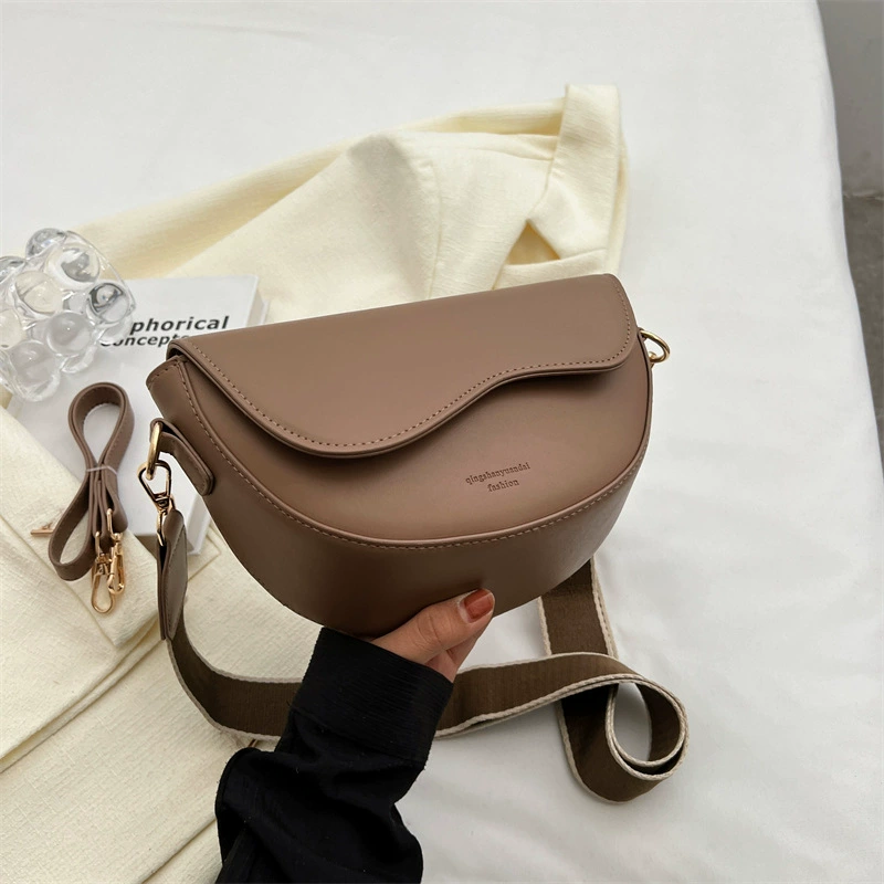 Retro polyurethane one-shoulder bag, shoulder bag, high-end, food bag