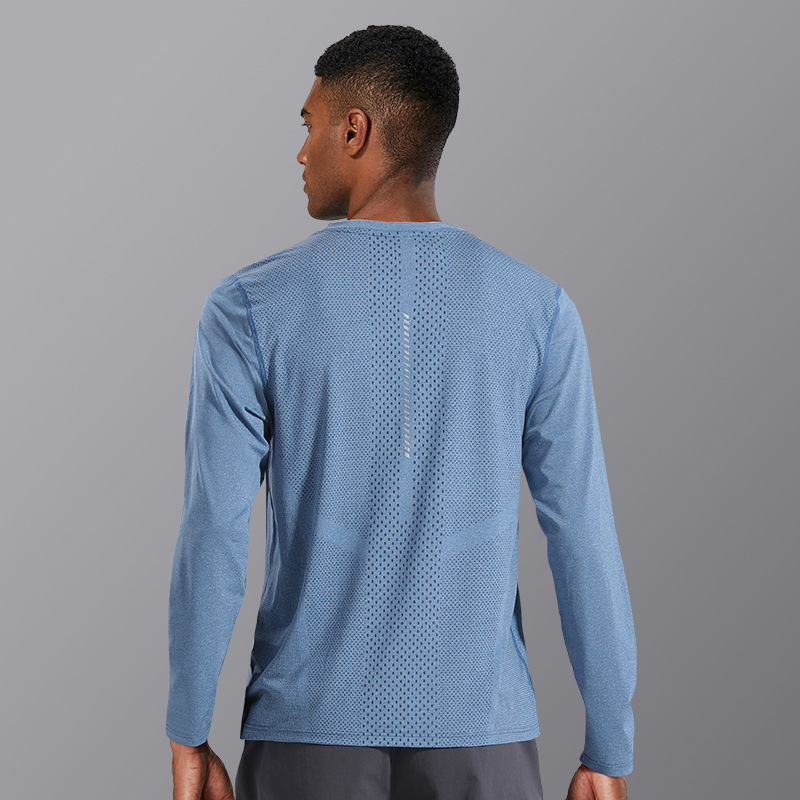 Seco rápido camiseta deportiva de mangas largas de hombre pista y campo entrenamiento de deportes al aire libre ropa de ejercicio primavera ropa de vestir chaqueta