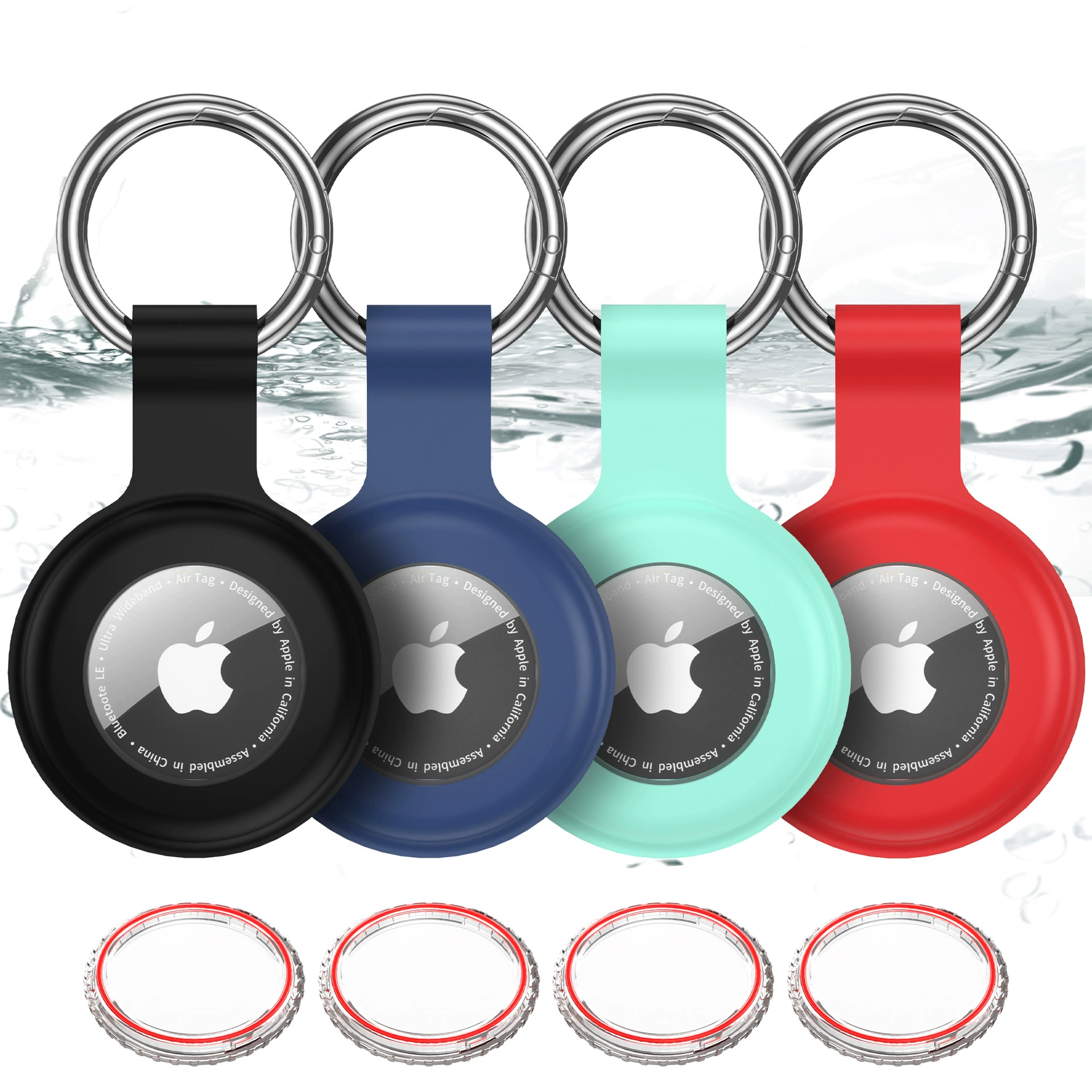 Apple, protective case, silicone waterproof keychain