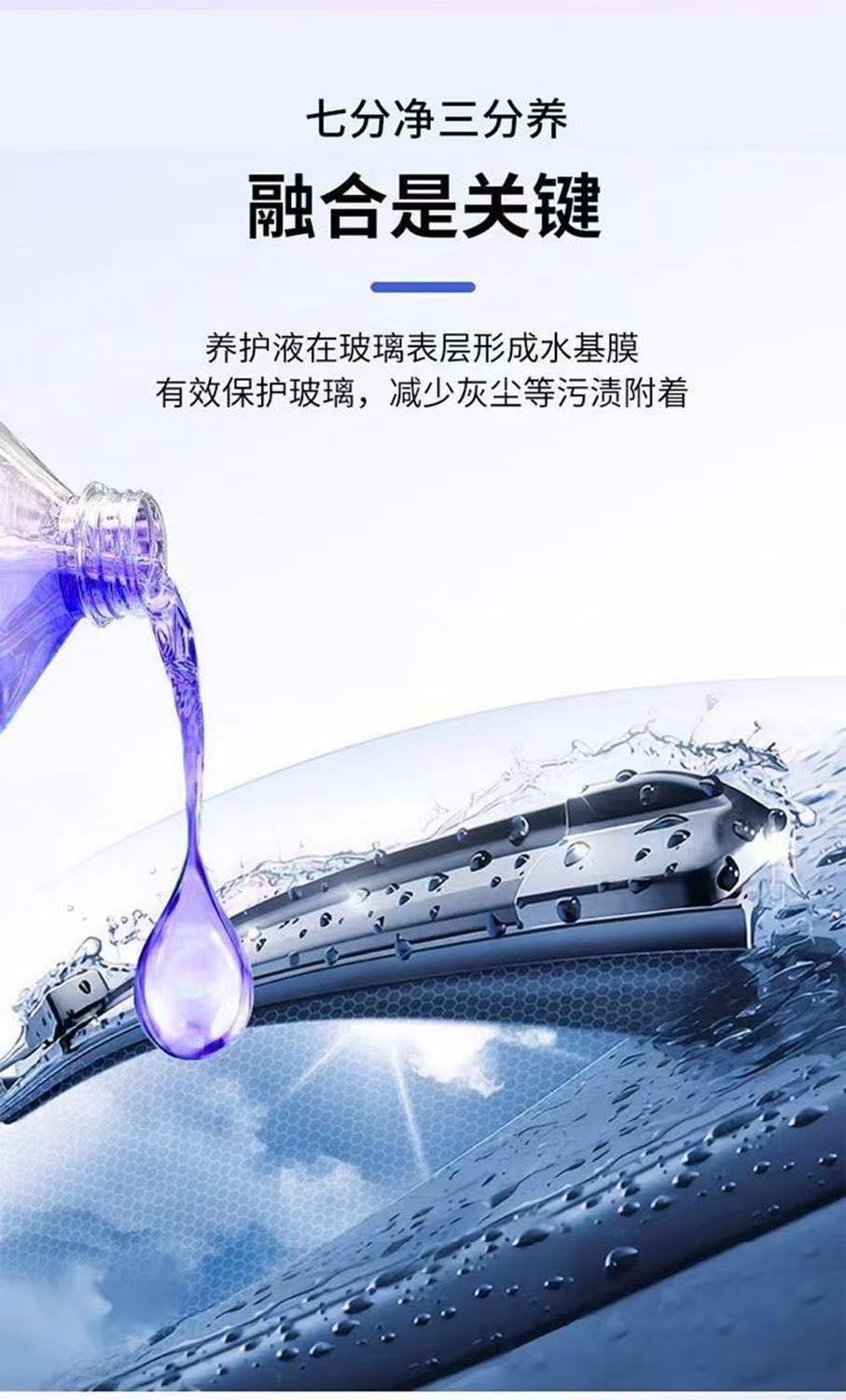 Zero Degree Glass Water Car Glass Cleaner Removes Oil Film and Insect Residue, Summer Wiper Fluid, Free Shipping
