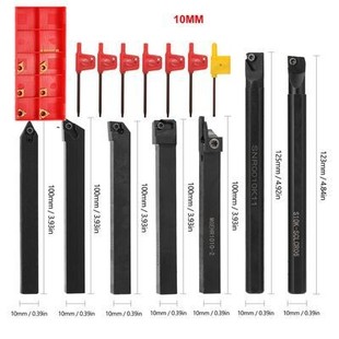 7Pcs 10mm Turning Tool with 7Pcs Gold Inserts