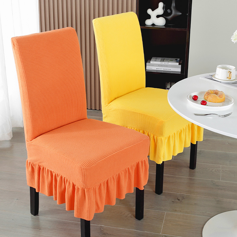 cubierta de silla, asiento de mesa de comedor, cubierta de silla de hotel, cojín de respaldo integrado, elástico universal, cubierta de taburete doméstico simple