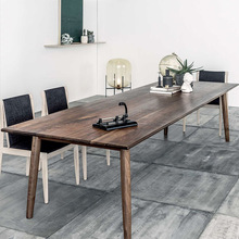 餐桌椅组合北欧现代简约长方形餐厅简约家用休闲吃饭实木会议桌子