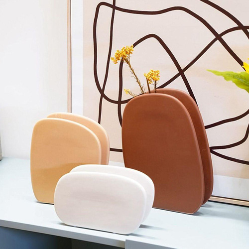 Nordic ceramic vase ornaments art geometric flower arrangement living room home creative ornaments soft decoration vases wholesale