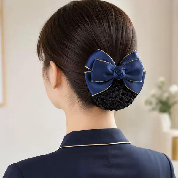 Flight Attendant Blue Korean Style Hair Clips for Mobile Bank, Hospital, Nurse, Hotel, Telecom Professionals, Wholesale
